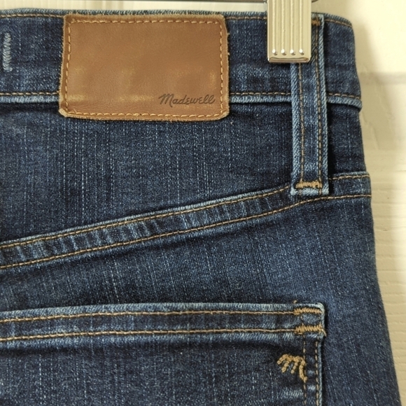 Madewell Classic 10" High Rise Dark Indigo Wash Ankle Length Skinny Jeans 25 - Picture 15 of 16
